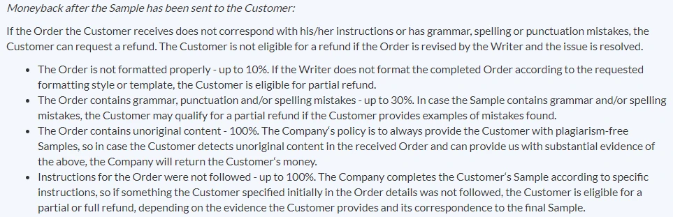 AssignmentGeek refund policy